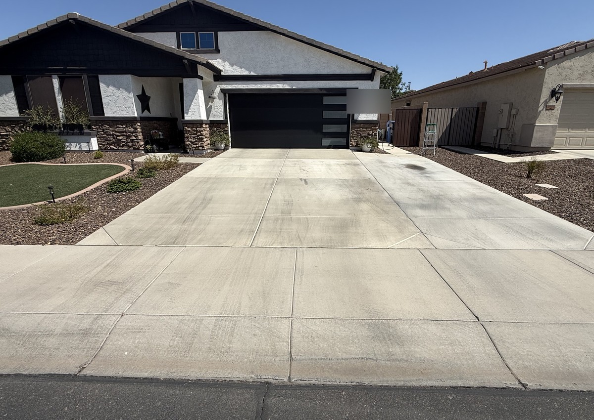 Front Driveway Refresh before power washing