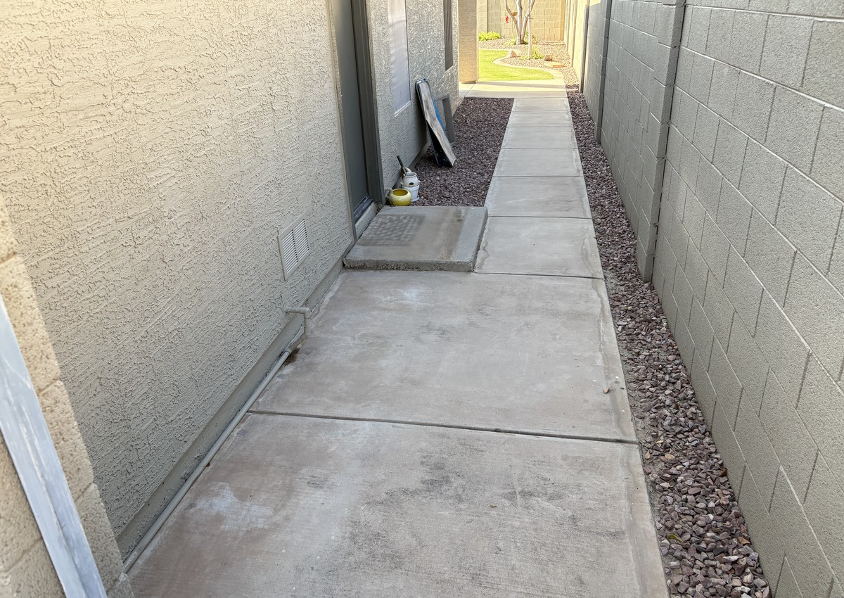 Side Walkway Wash before power washing