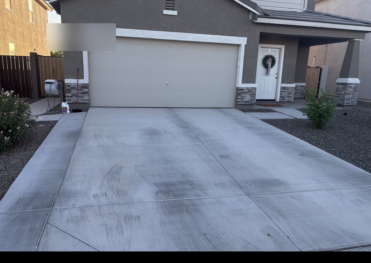 Driveway Restoration before power washing
